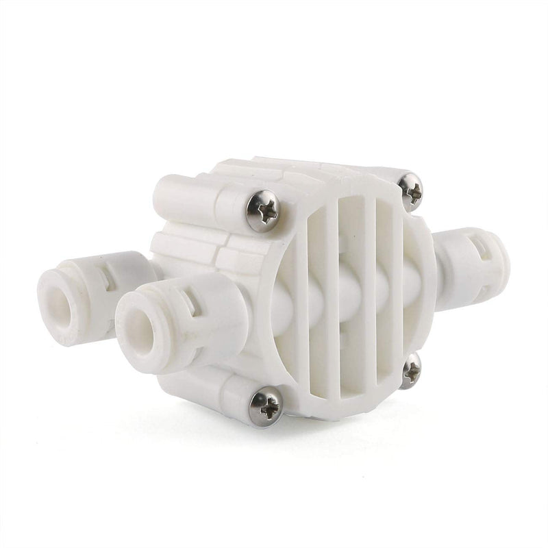 [Australia - AusPower] - E-outstanding 1/4 Inch Push-Fit 4-Way Automatic Shut-Off Valve with Quick-Connect Fittings for Water Purifier Reverse Osmosis System 