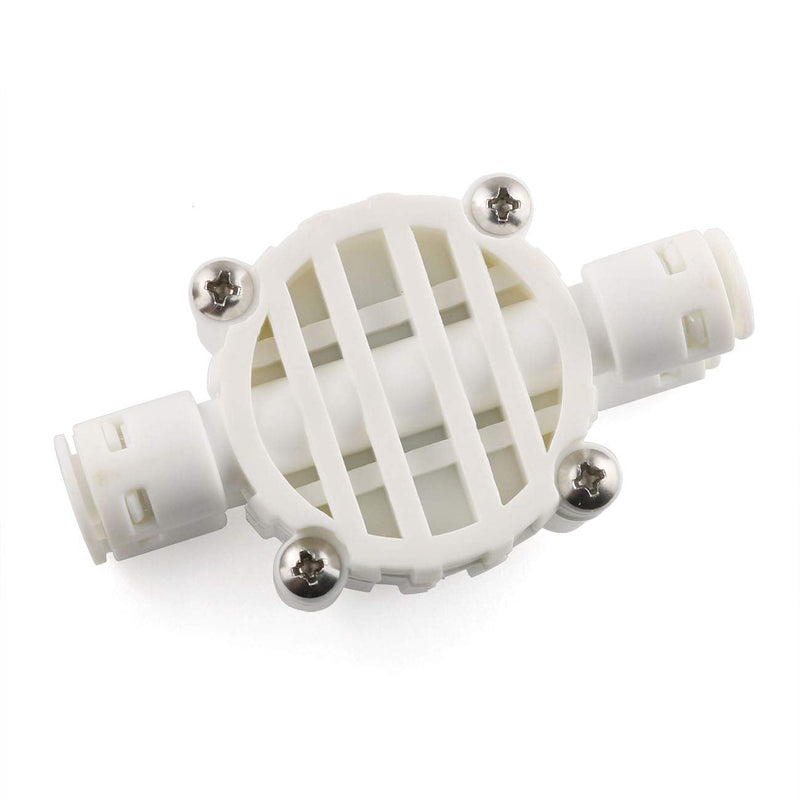 [Australia - AusPower] - E-outstanding 1/4 Inch Push-Fit 4-Way Automatic Shut-Off Valve with Quick-Connect Fittings for Water Purifier Reverse Osmosis System 