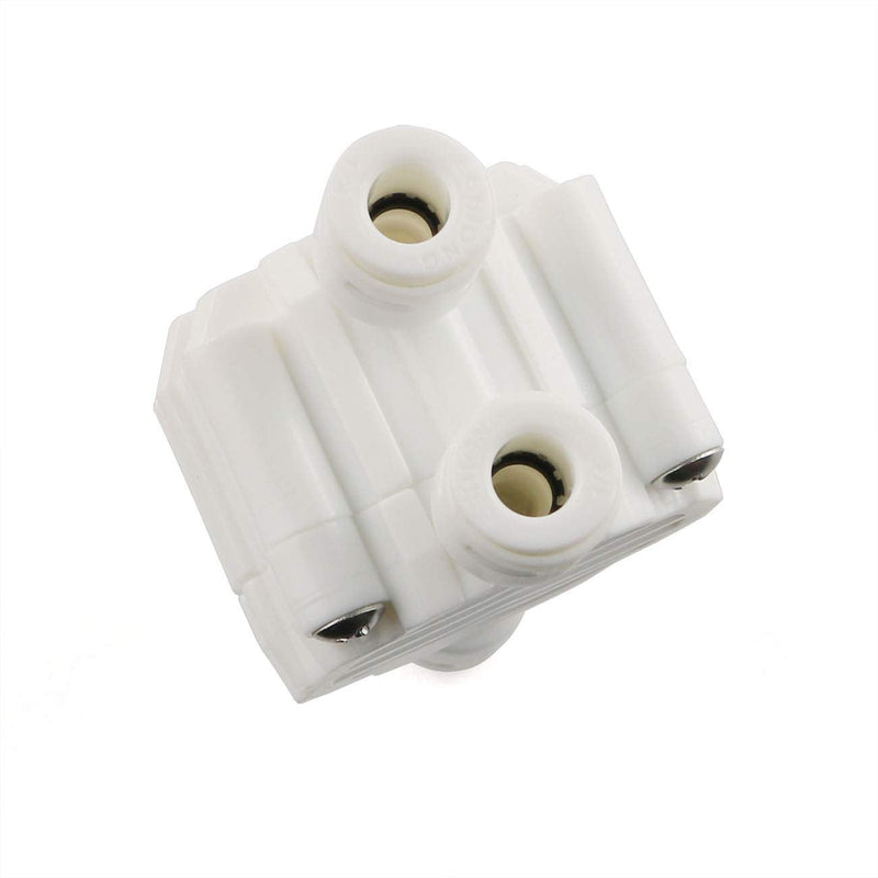 [Australia - AusPower] - E-outstanding 1/4 Inch Push-Fit 4-Way Automatic Shut-Off Valve with Quick-Connect Fittings for Water Purifier Reverse Osmosis System 