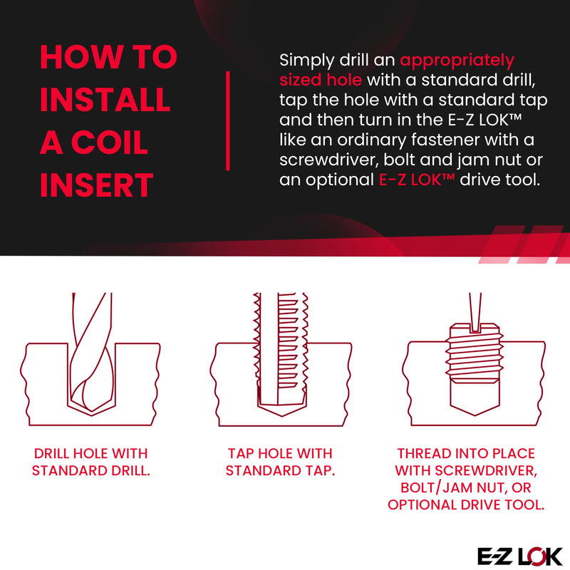 [Australia - AusPower] - E-Z Lok Externally Threaded Insert, C12L14 Carbon Steel, Meets AISI 12L14, 1/4"-20 Internal Threads, 7/16"-14 External Threads, 0.437" Length, Made in US (Pack of 10) 