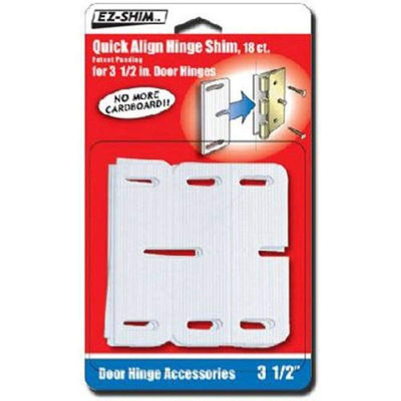 [Australia - AusPower] - EZ HS350BP 3.5" Hinge Shim, 18 count, Pack of 1, White 