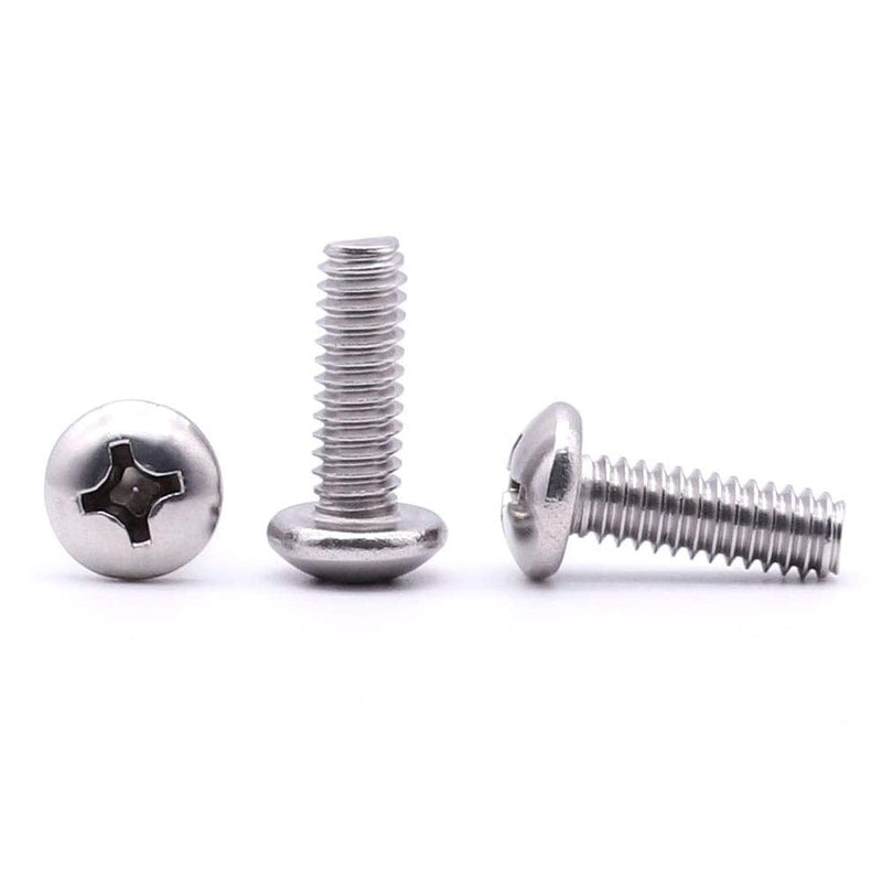 [Australia - AusPower] - 1/4-20 x 3/4" Pan Head Machine Screw, Phillips Drive, 304 Stainless Steel 18-8, Bright Finish, Fully Machine Thread, 50 Pcs 1/4-20 x 3/4" 