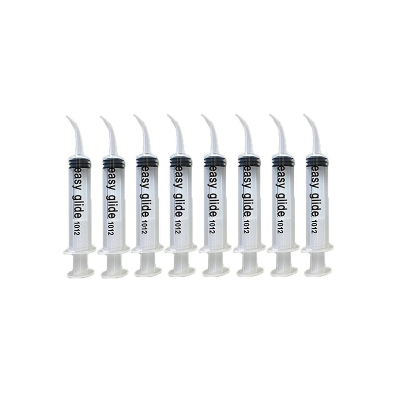 [Australia - AusPower] - 8 Pack Disposable 12cc Dental Sterile Syringe Dental Irrigation Syringe with Curved Tip, Tonsil Squirt Mouthwash Cleaner 