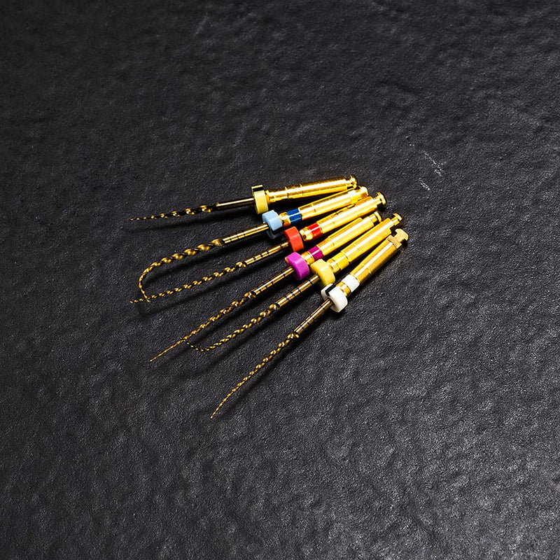 [Australia - AusPower] - Dental Endo Rotary File X-Pro Gold Taper 12PCS Niti Endodontic Root Canal Files (2Packs 25MM Assort) 2Packs 25MM Assort 