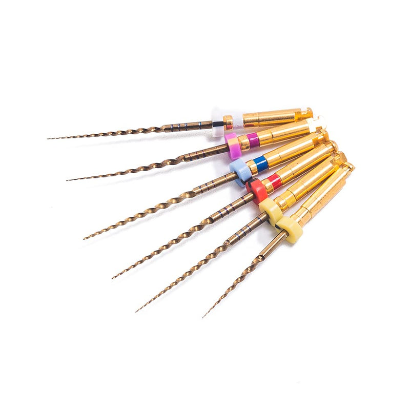 [Australia - AusPower] - Dental Endo Rotary File X-Pro Gold Taper 6PCS Niti Endodontic Root Canal Files (21MM Assort) 21MM Assort 