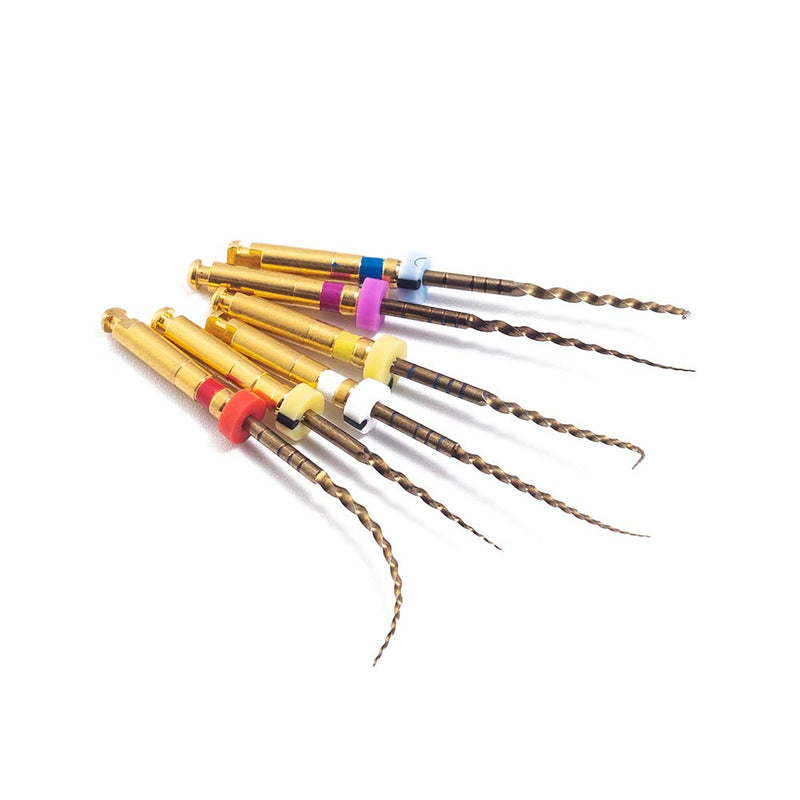 [Australia - AusPower] - Dental Endo Rotary File X-Pro Gold Taper 6PCS Niti Endodontic Root Canal Files (21MM Assort) 21MM Assort 