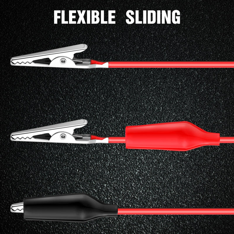 [Australia - AusPower] - EBOOT 20 Pcs Alligator Clips Electrical, 40 Inches Test Leads with Alligator Clips, Double-Ended Jumper Wires for Electrical Testing, Circuit Connection, Experiment 10 