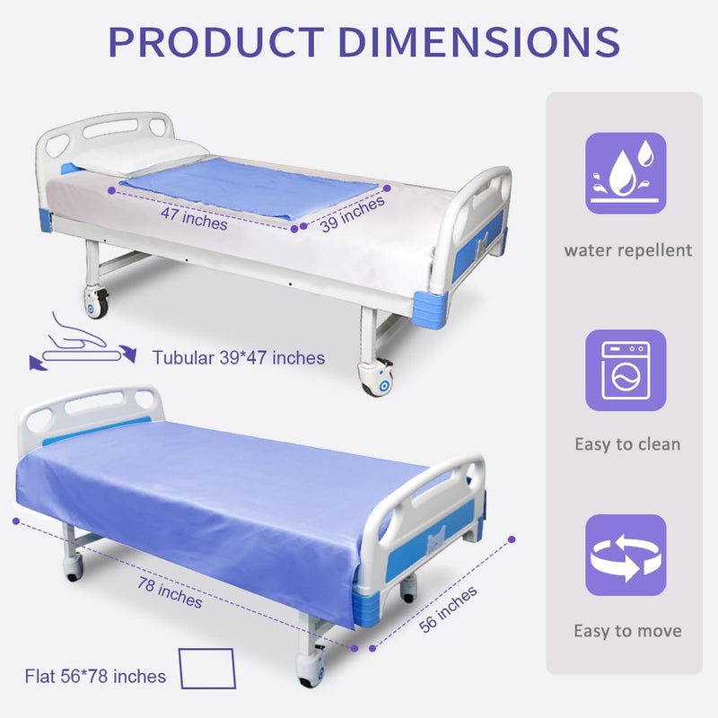 [Australia - AusPower] - Patient Transfer Slide Sheet,Low Friction Transfer Sheet for Patient,Washable Slide Sheets for Moving Patients (Purple, Purple Flat-55 * 78 Inches) Purple Flat-55*78 Inch 