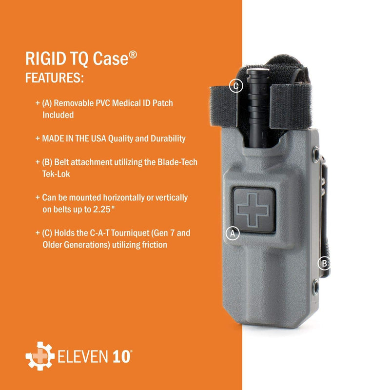 [Australia - AusPower] - Eleven 10 Rigid TQ Case for C-A-T Tourniquet, Basketweave, Belt Attachment No Tourniquet 