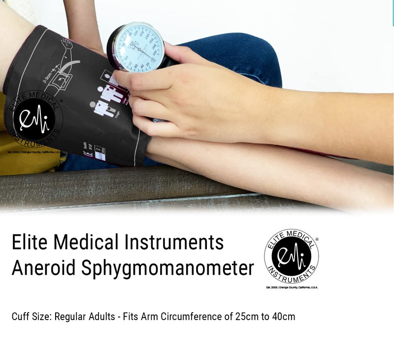 [Australia - AusPower] - EMI EBE-340 Sprague Rappaport Stethoscope with Black Aneroid Sphygmomanometer Manual Blood Pressure Cuff Set (Lilac/Black) Lilac/Black 