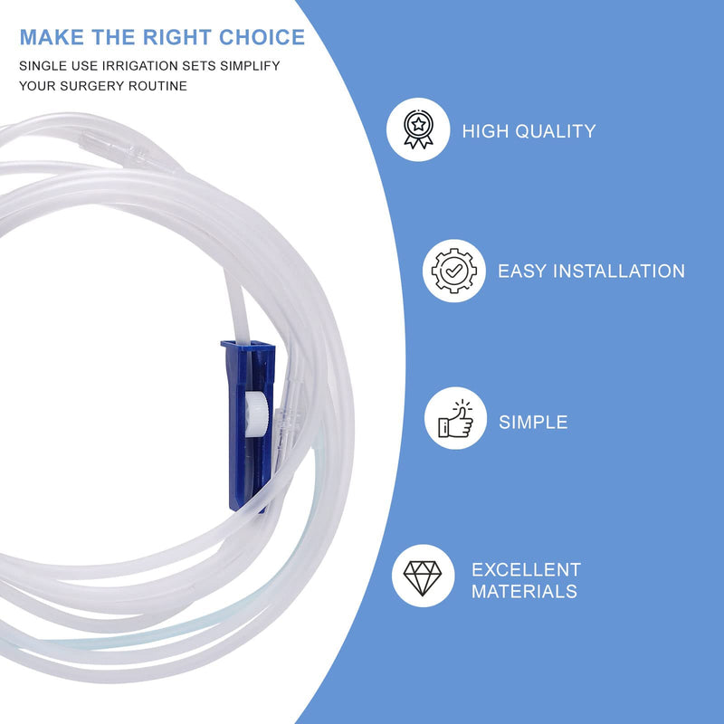 [Australia - AusPower] - Dental Implant Irrigation Tubing, Dental Implant Dental Disposable Irrigation Tubes for W&H, Sterile Packaged Tubing for W&H or Compatible Sized Tubing/Irrigation Pack of 5 