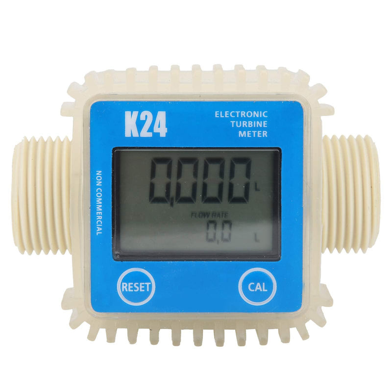 [Australia - AusPower] - Digital Turbine Flow Meter 1inch Gasoline Fuel Pump Flowmeter for Chemicals LCD Display Fuel Flow Meter for Gas Diesel Water Measurement K24 