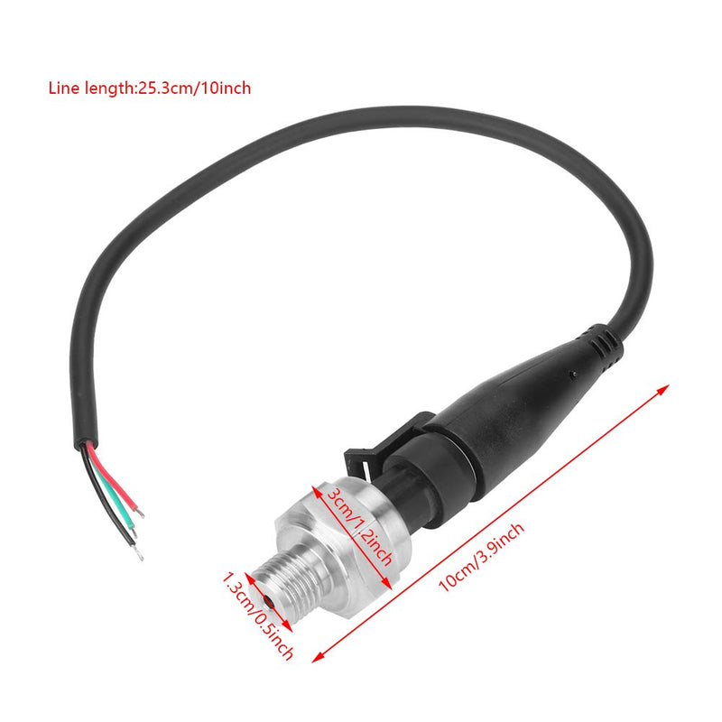 [Australia - AusPower] - Pressure Transducer Stainless, pressure transducer 5 psi pressure transducer sensor 10 psi steel Pressure Sender Sensor G1/4" for Oil , Gas and (0 10PSI)(0-10PSI) 