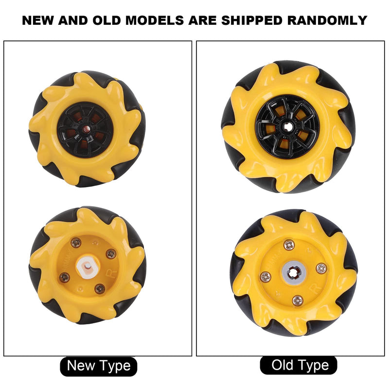 [Australia - AusPower] - Eujgoov Mecanum Wheel, 48mm Omni-Directional Wheel Smart Robot Car Accessories DIY Toy Components (2 Pairs) 2 Pairs 
