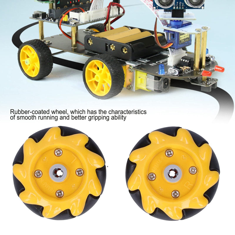 [Australia - AusPower] - Eujgoov Mecanum Wheel, 48mm Omni-Directional Wheel Smart Robot Car Accessories DIY Toy Components (2 Pairs) 2 Pairs 
