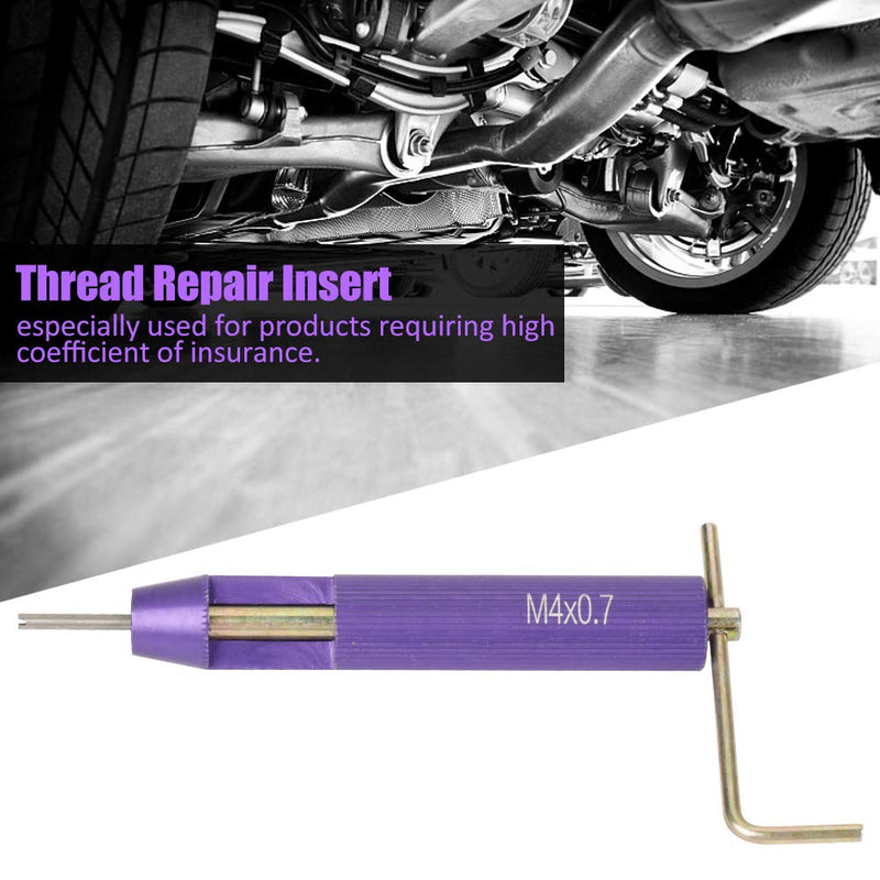 [Australia - AusPower] - Wire Thread Inserts, 50Pcs M4 x 2D Stainless Steel Coiled Wire Helical Screw Thread Inserts with M4 Installation Tool, ST4 Dedicated Tap, Tang Breaker, Drill Bit 