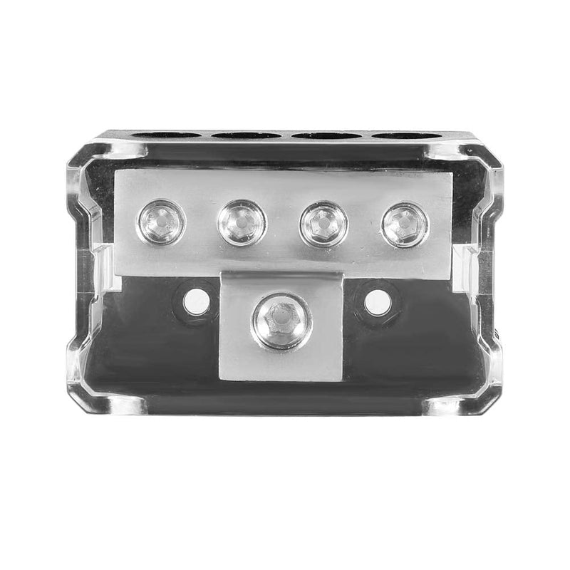 [Australia - AusPower] - Power Distribution Block, Audio 4 Way Power Supply Distribution Trolley 1 x 0GA In 4 x 4GA Out Block Splitter 