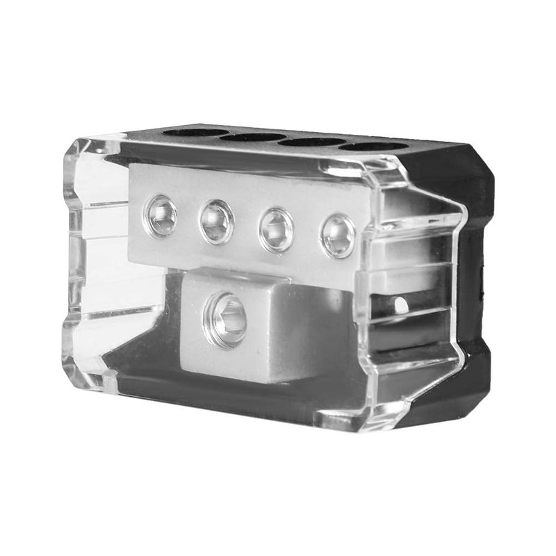 [Australia - AusPower] - Power Distribution Block, Audio 4 Way Power Supply Distribution Trolley 1 x 0GA In 4 x 4GA Out Block Splitter 