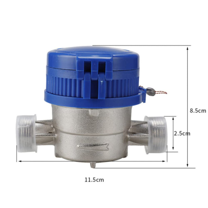 [Australia - AusPower] - Cold Water Meter, 1/2 inch Thread Water Meter with Fittings and A Protective Cover for Garden and Home Usage 