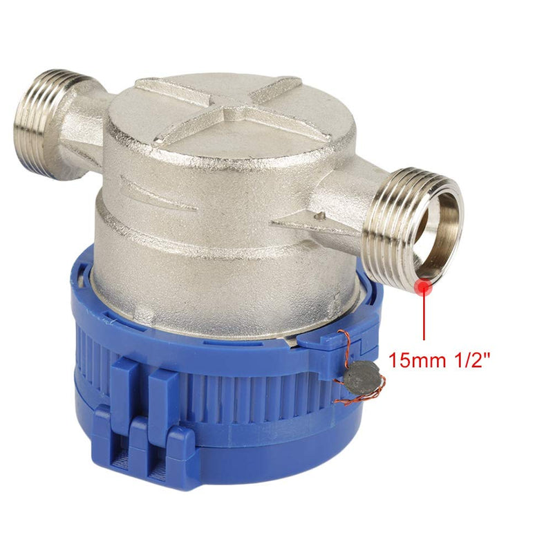 [Australia - AusPower] - Cold Water Meter, 1/2 inch Thread Water Meter with Fittings and A Protective Cover for Garden and Home Usage 