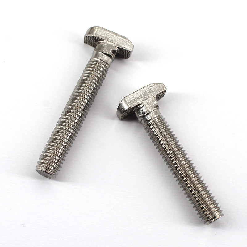 [Australia - AusPower] - 20Pcs M6x16 304 Stainless Steel T-Slot Bolt 30 Series Aluminum Profile T-Shaped Screw Bolt Fastener 15.3mm Head Size 