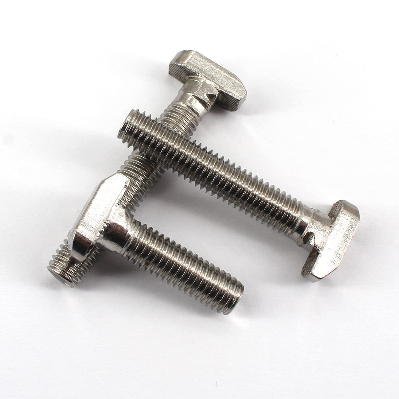 [Australia - AusPower] - 20Pcs M6x16 304 Stainless Steel T-Slot Bolt 30 Series Aluminum Profile T-Shaped Screw Bolt Fastener 15.3mm Head Size 