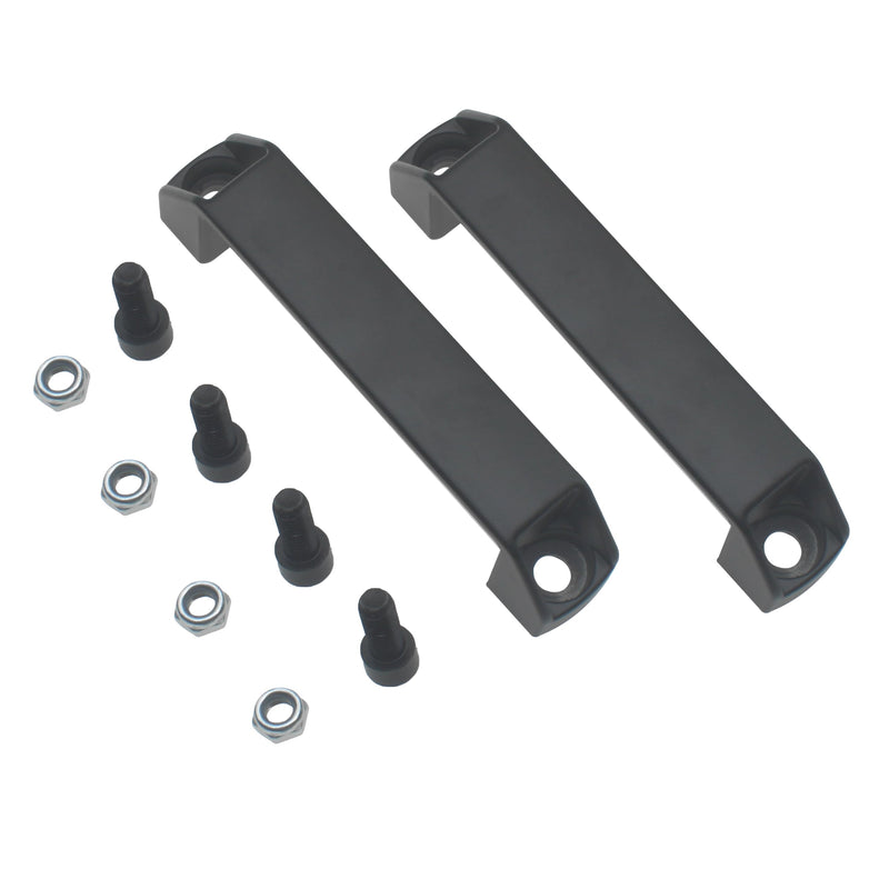 [Australia - AusPower] - FDXGYH 2pcs Aluminium Alloy Handle Black Rectangular Industrial Pull Handle 120mm Industrial Cabinet Hardware 