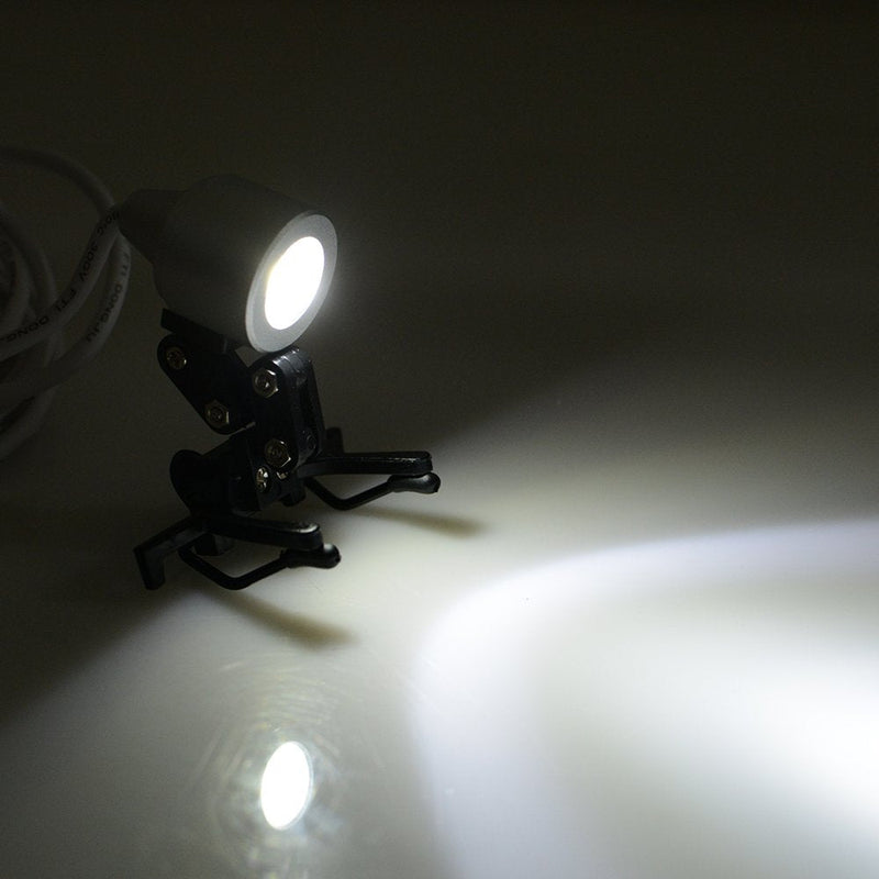 [Australia - AusPower] - Dental Headlight, Portable LED Headlamp Surgical Medical Head Light Lamp, High Brightness Dentist Light with Rechargeable Battery Universal Clamp for Loupes Glasses (Black) 