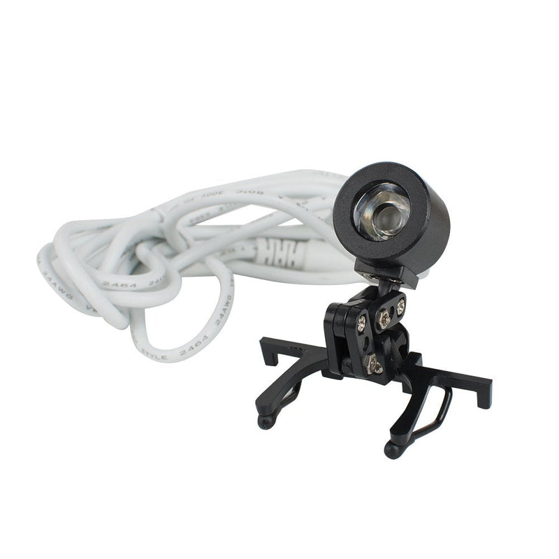[Australia - AusPower] - Dental Headlight, Portable LED Headlamp Surgical Medical Head Light Lamp, High Brightness Dentist Light with Rechargeable Battery Universal Clamp for Loupes Glasses (Black) 
