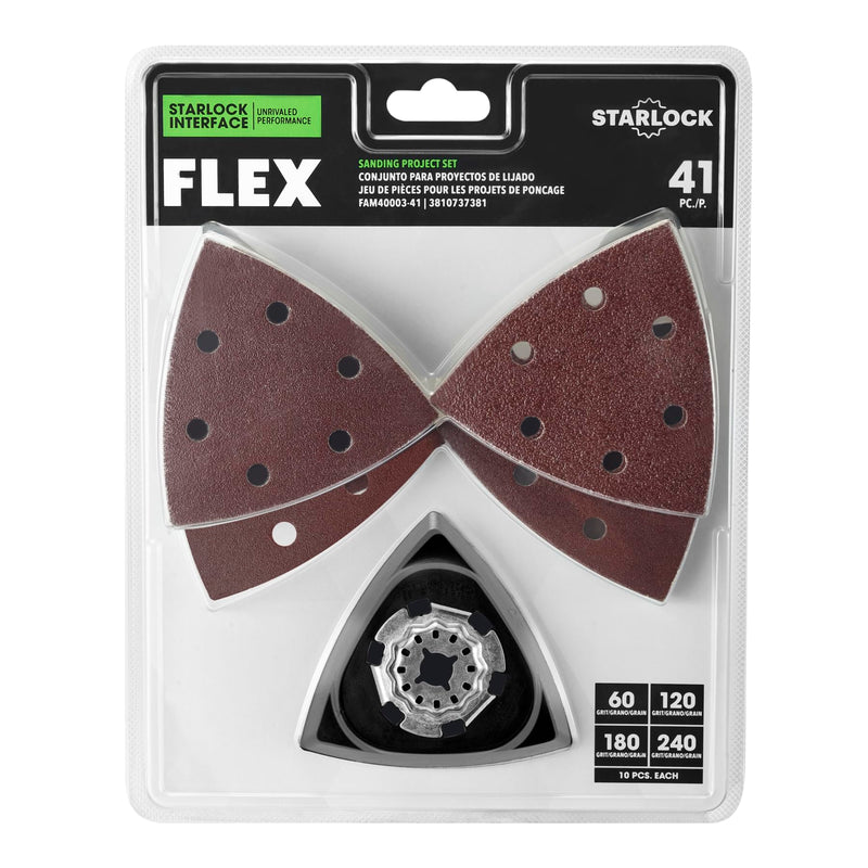 [Australia - AusPower] - FLEX 41-Piece Oscillating Tool Sanding Project Set - FAM40003-41 