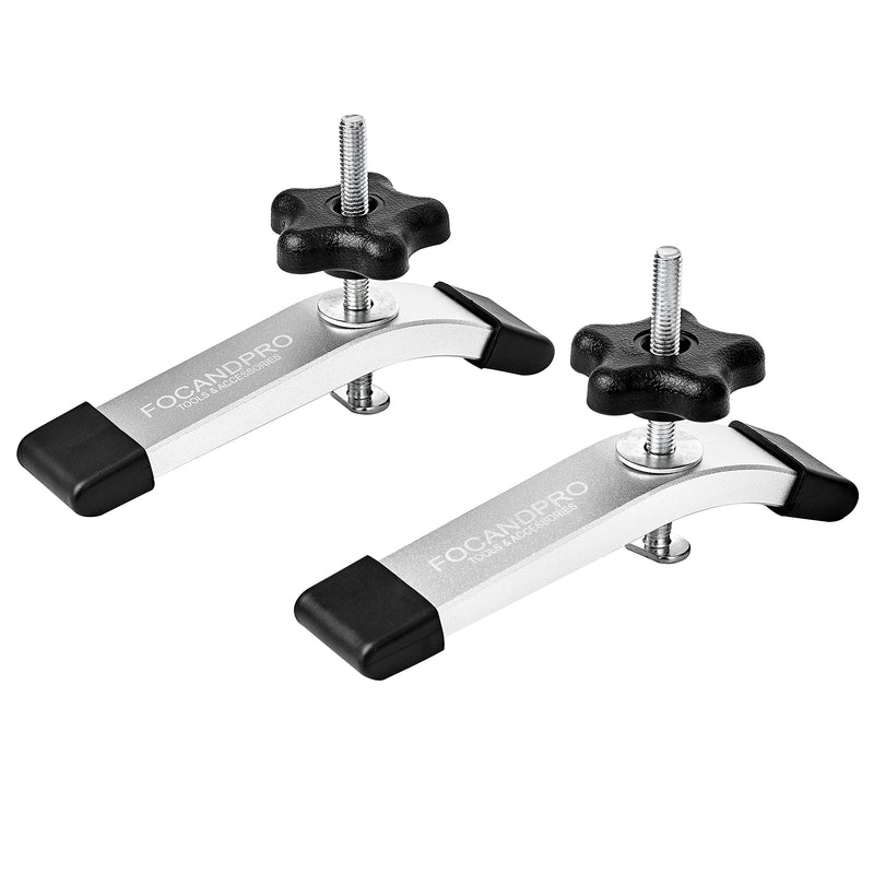 [Australia - AusPower] - T Track Hold Down Clamps- Double-Cut Profile Aluminum T-Track Clamps 6-3/8" L X 1-1/4"W -Woodworking and Clamps-Fine Sandblast Anodized -Silver Color -2 Pack 6-3/8" T track Clamps,2pk 
