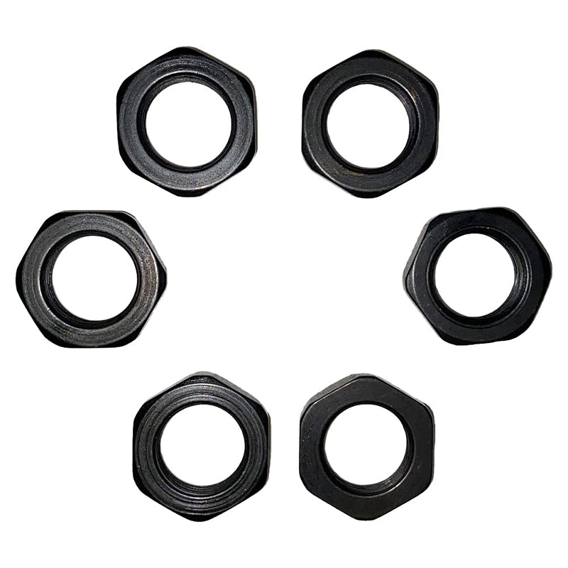 [Australia - AusPower] - 1/2" x28 Jam nut 1/2-28 Thread Black Steel Lock nut Package of 6 