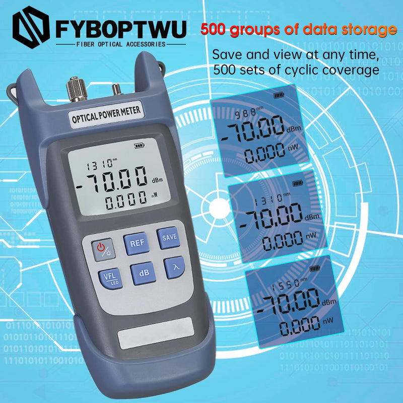 [Australia - AusPower] - 2pcs 3 in 1 Function Fiber Optic Tester Portable Optical Power Meter (FC/SC/ST) & VFL 1mw Visual Fault Locator & LED, OPM & VFL Fiber Optic Tester 2 