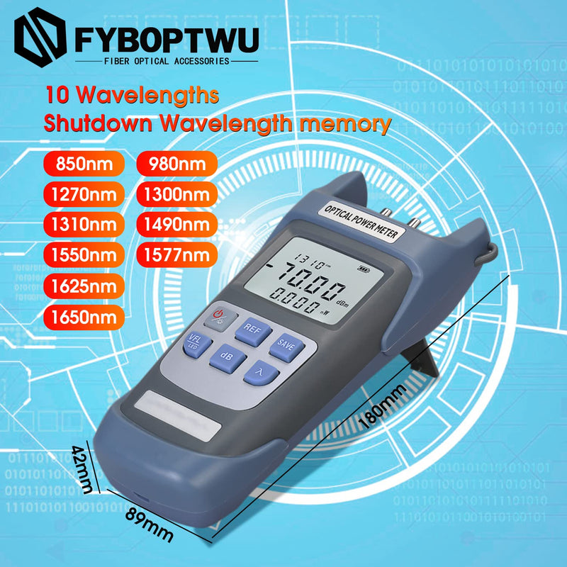 [Australia - AusPower] - 2pcs 3 in 1 Function Fiber Optic Tester Portable Optical Power Meter (FC/SC/ST) & VFL 1mw Visual Fault Locator & LED, OPM & VFL Fiber Optic Tester 2 