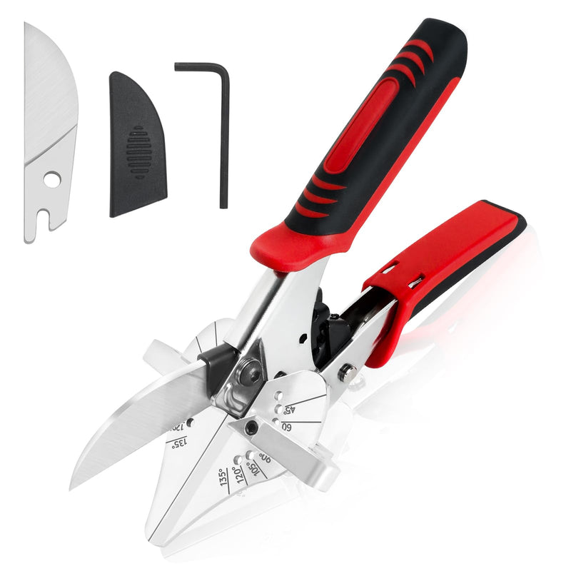 [Australia - AusPower] - GARTOL Ratchet Miter Shears for Angular Cutting Molding Crafting,Adjust 45-135 Degree Multi-Angle Cutter for Soft Wood, PVC, MDF (HD-3100 US, Classic, 1, HD-3100 US) 