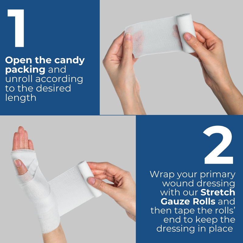 [Australia - AusPower] - Gauze Rolls 2 inch Pack of 24 – Premium Quality Lint and Latex-Free Rolled Gauze 2 inches x 4.1 Yards - Conforming Stretch Bandages Designed for Effective Wound Care & Comfort 