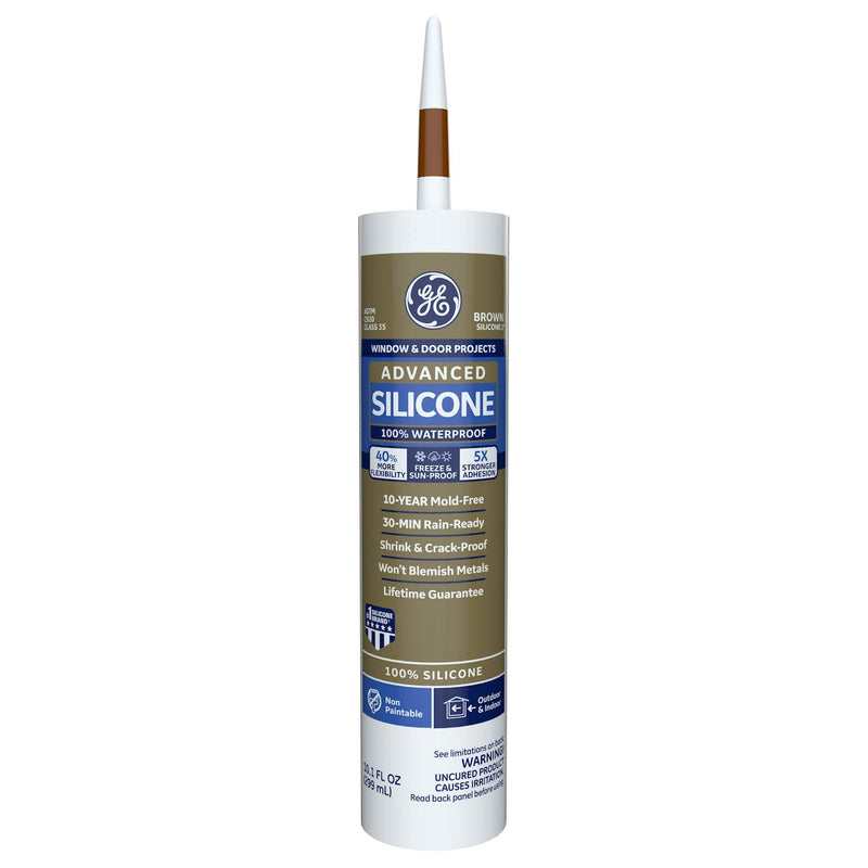 [Australia - AusPower] - GE GE5080 Silicone 2+ Window and Door Caulk 10.1 oz Tube Brown 