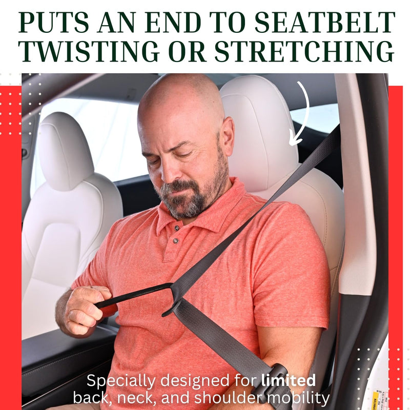 [Australia - AusPower] - Seatbelt Catcher - 3 Pack Grabber and Seat Belt Aid for Elderly and People with Disabilities - Seat Belt Extender - Twisting or Reaching Perfect Aid for Back, Shoulder, Elbow Injuries (Gray) Gray 