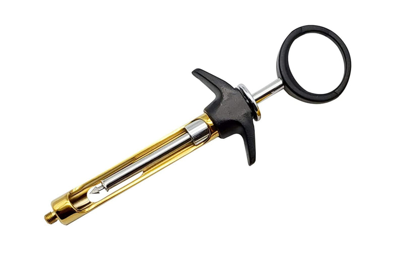 [Australia - AusPower] - Dental Syringe Aspirating 1.8ml Black & Golden Anesthetic Syringe Dental Instruments 