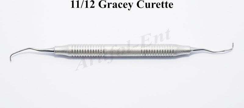 [Australia - AusPower] - Dental Gracey Curette 11/12 Double End Periodontal Ergonomic Hollow Handle Hygiene Instruments 3 Pcs 
