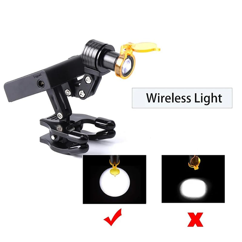 [Australia - AusPower] - Lightweight Dental Headlight Portable Medical Spotlight with Optical Filter for Binocular Loupes Lab Magnifier Eyeglass Frame 5W Wireless 