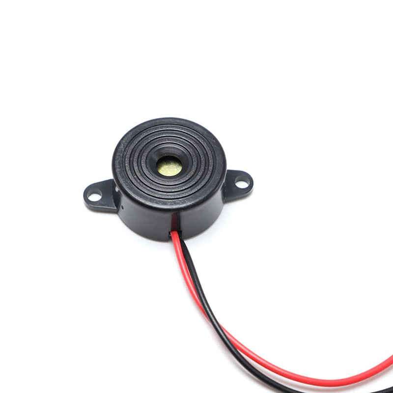 [Australia - AusPower] - 4pcs DC 3-24V Active Piezo Buzzer with Lead Wire 2312 High Decibels Continuous Sounder Electronic Buzzer Alarm 23x12mm 