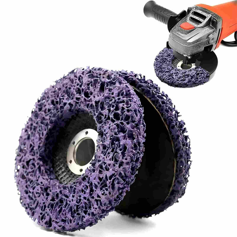 [Australia - AusPower] - CSD Cleaning Disc 125 mm x 22.23 mm - Fleece Flap Disc for Angle Grinder - Rust Remover, Paint Removal, Metal Cleaning - Clean Strip Disc (2pcs) 