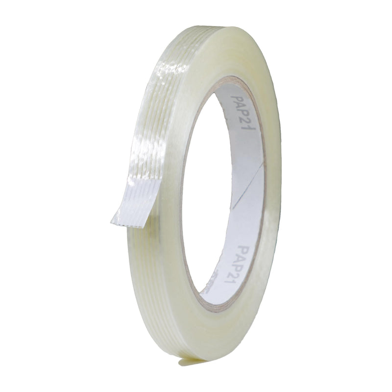 GGR Supplies FIL-795 Fiberglass Reinforced Filament Strapping Tape – Heavy Duty Packing & Shipping Tape, Mono Directional, 1/2 in x 60 yds (5.5 Mil) 1/2" in. x 60 yds. (Pack of 1)