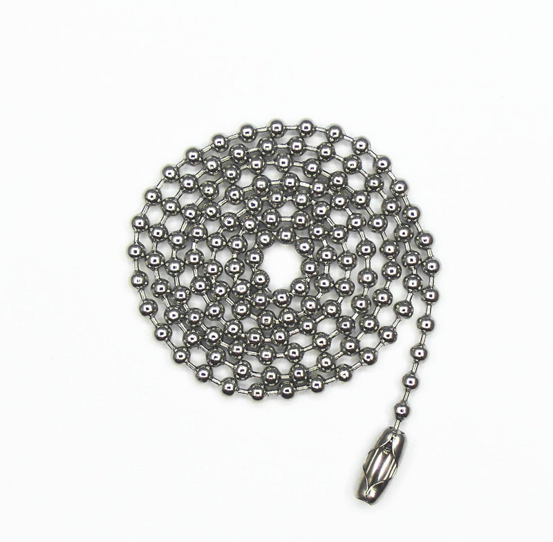 [Australia - AusPower] - Glory Qin 30 Inches Stainless Steel Ball Chains & Matching connectors (#8, 5 Packing) 