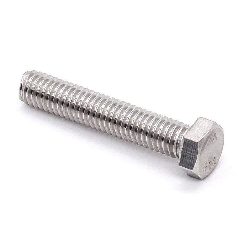 [Australia - AusPower] - 3/8-16 x 2" (8 pcs) Stainless Steel Hex Head Screws Bolts (3/8" to 6" available), 18/8 Stainless Steel 304, Fully Threaded, Machine Coarse Thread, No Coating, Plain Finish 3/8-16 x 2" 8 