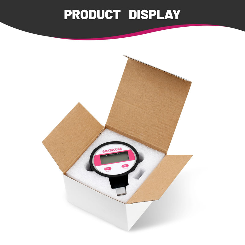 [Australia - AusPower] - 0-1000psi Digital Industrial Pressure Gauge, 2-1/2" Dial Size, 1/4" NPT Lower Mount, 304 Stainless Steel Case and Connection, 1% High Accuracy, with Protective Sleeve 0-1000psi 