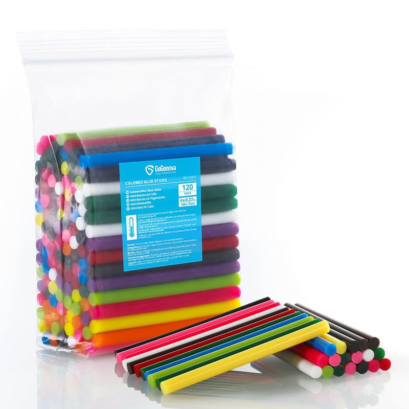 [Australia - AusPower] - Mini Glue Gun Sticks, GoGonova 120 Pcs Clear Mini Glue Sticks, 0.27" Diameter and 4" Long Hot Melt Glue Sticks - Compatible with Most Mini Glue Guns 