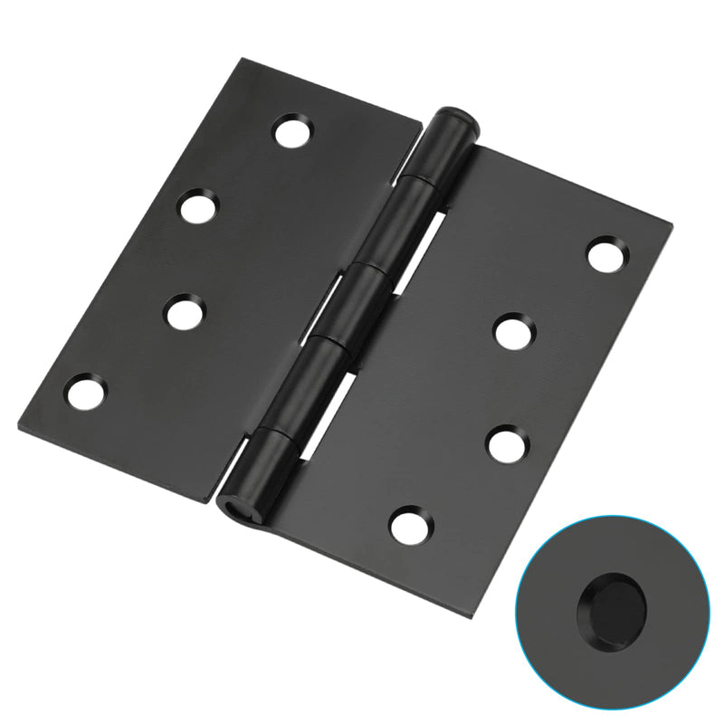 [Australia - AusPower] - goldenwarm 3 Pack Matte Black Door Hinges 4 x 4 Inch Door Hinges Black Interior Door Hinges with Square Corners 3pack-Square Corner 