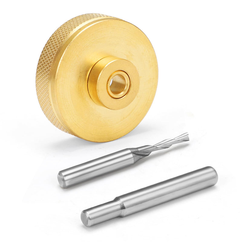 [Australia - AusPower] - New Upgraded 9500 Router Inlay Kit, Router Inlay Bushing Kit, Solid Brass Inlay Kit for 1/4 Templates 